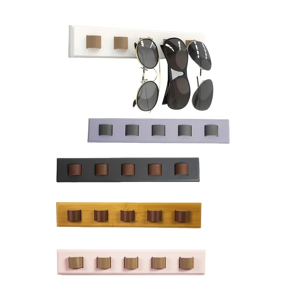 1pc Holz Brillen Lagerung Rack Wand Montiert Brillen Rack Haushalt Sonnenbrille Sonnenbrille Lagerung Rack Gläser Display