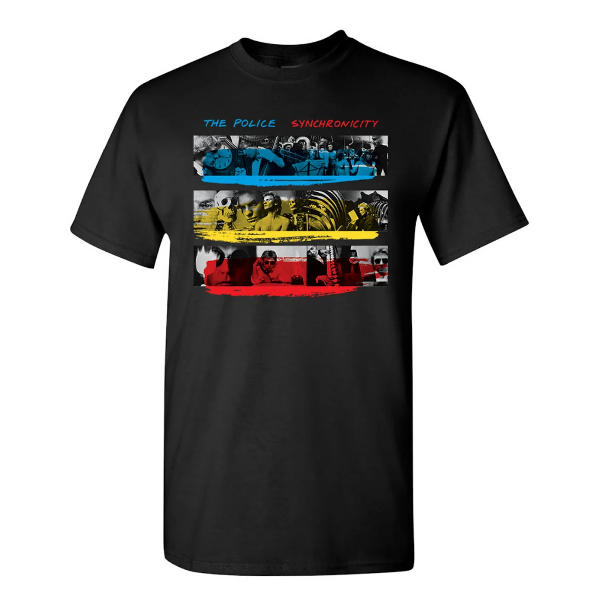 Vintage 90er Jahre Tops The Police Band Print Baumwoll-T-Shirt Y2k Fashion Street Vintage Kurzarm Hip Hop Rocker Casual Top Unisex