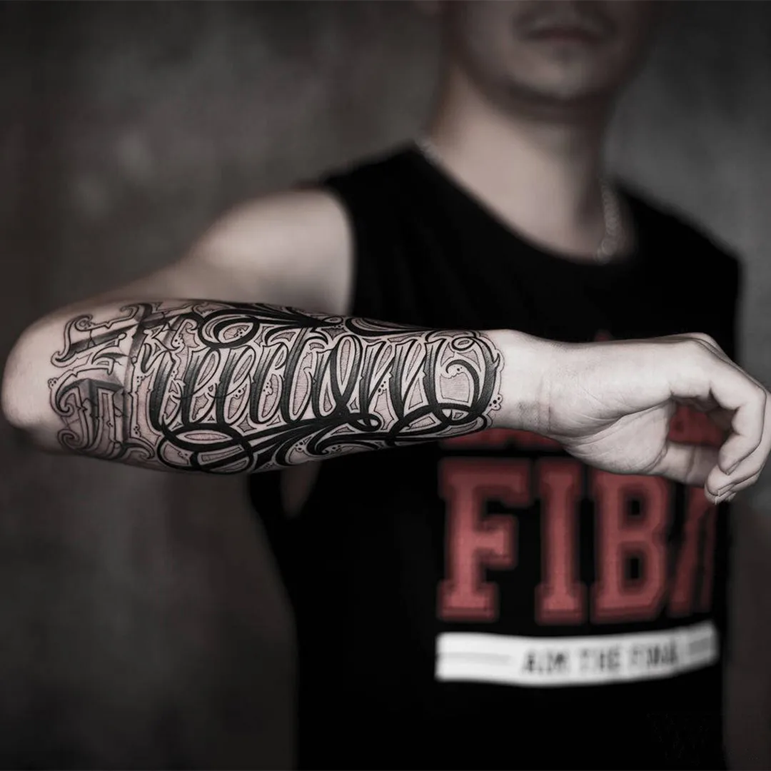 1 Blatt Cool Arm Tattoo Aufkleber Wasserdicht Dauerhaft Temporäres Tattoo Image