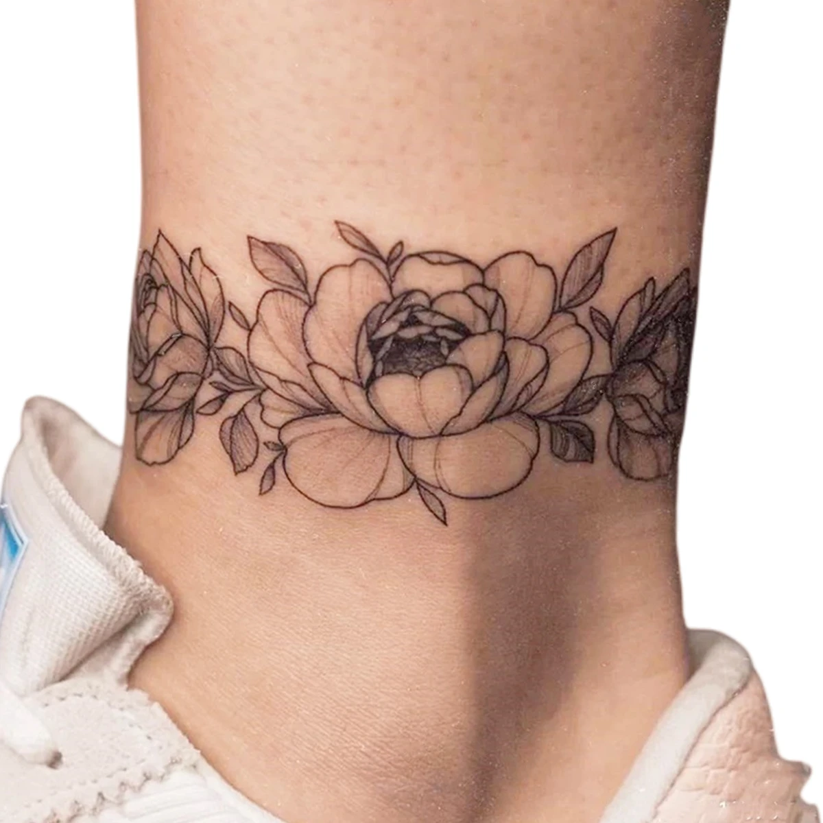 1 Blatt Hand Blumen ring Tattoo Aufkleber wasserdicht dauerhafte temporäre Tätowierung Image