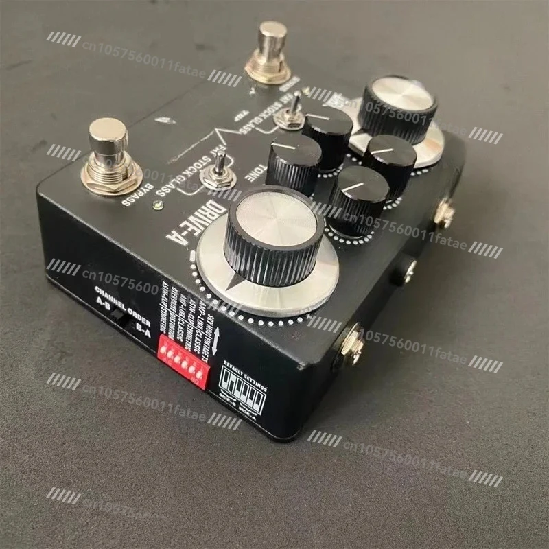 LY-ROCK Gitarrenpedal, neue Version King Tone Duellist OVERDRIVE Distortion Effektpedal, klassisches Effektpedal, Schwarz, True Bypass Image