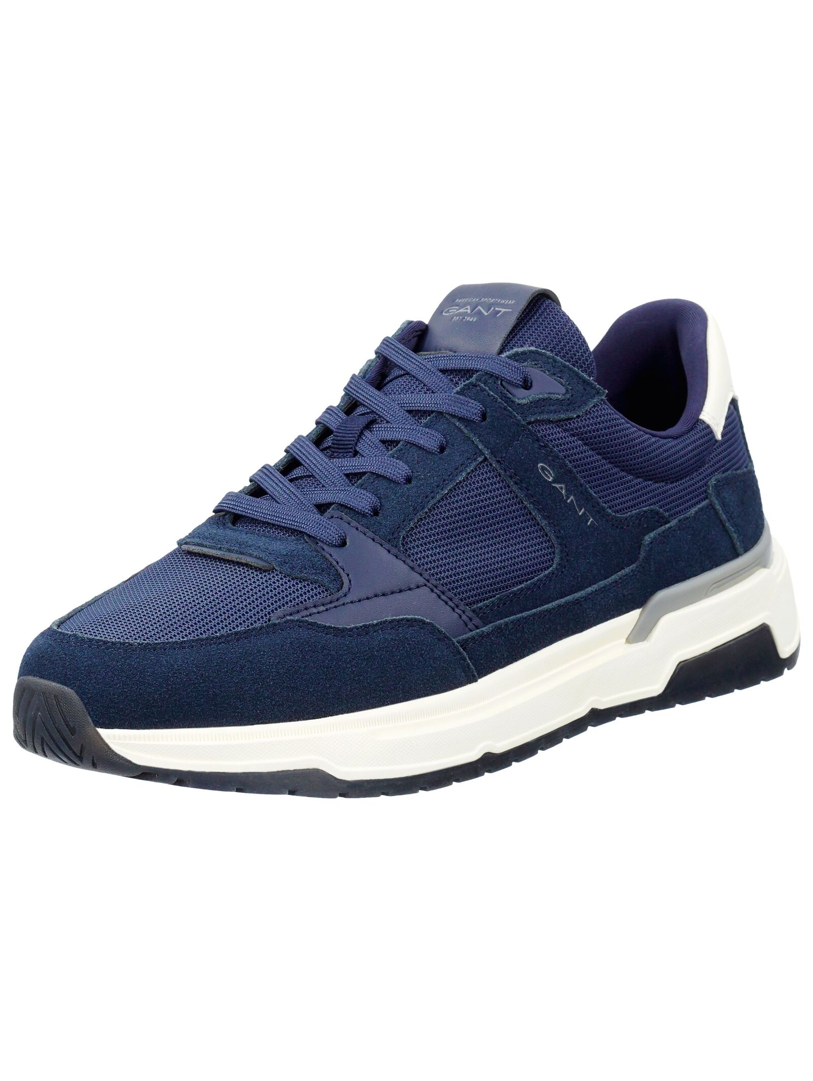 Sneaker GANT "Gant Sneaker Nubukleder/Textil", Damen, Gr. 43, blau (marine), Nubukleder, Textil, Schuhe Sneaker