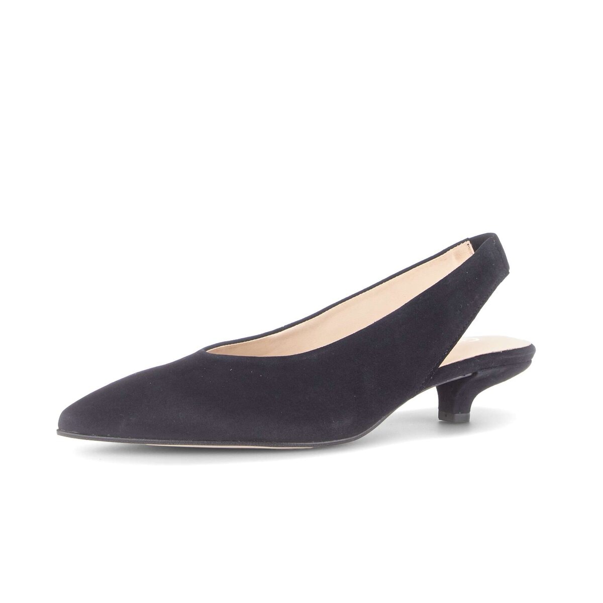 Slingpumps GABOR "Slingpumps Rauleder", Damen, Gr. 41, blau, Schuhe Slingpumps