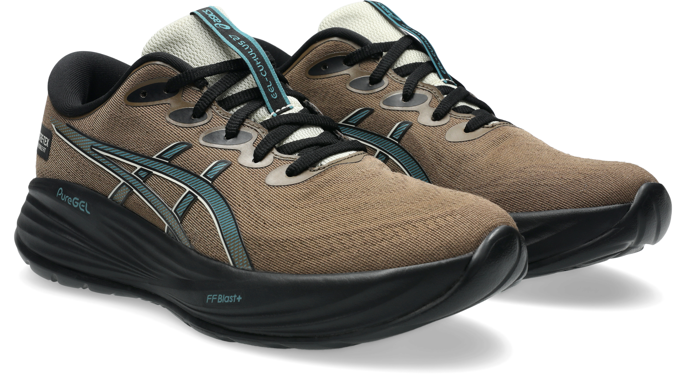 Laufschuh ASICS "GEL-CUMULUS 27 GORE-TEX", Damen, Gr. 48, clay canyon, light dust, Synthetik, Schuhe Laufschuh, wasserdicht