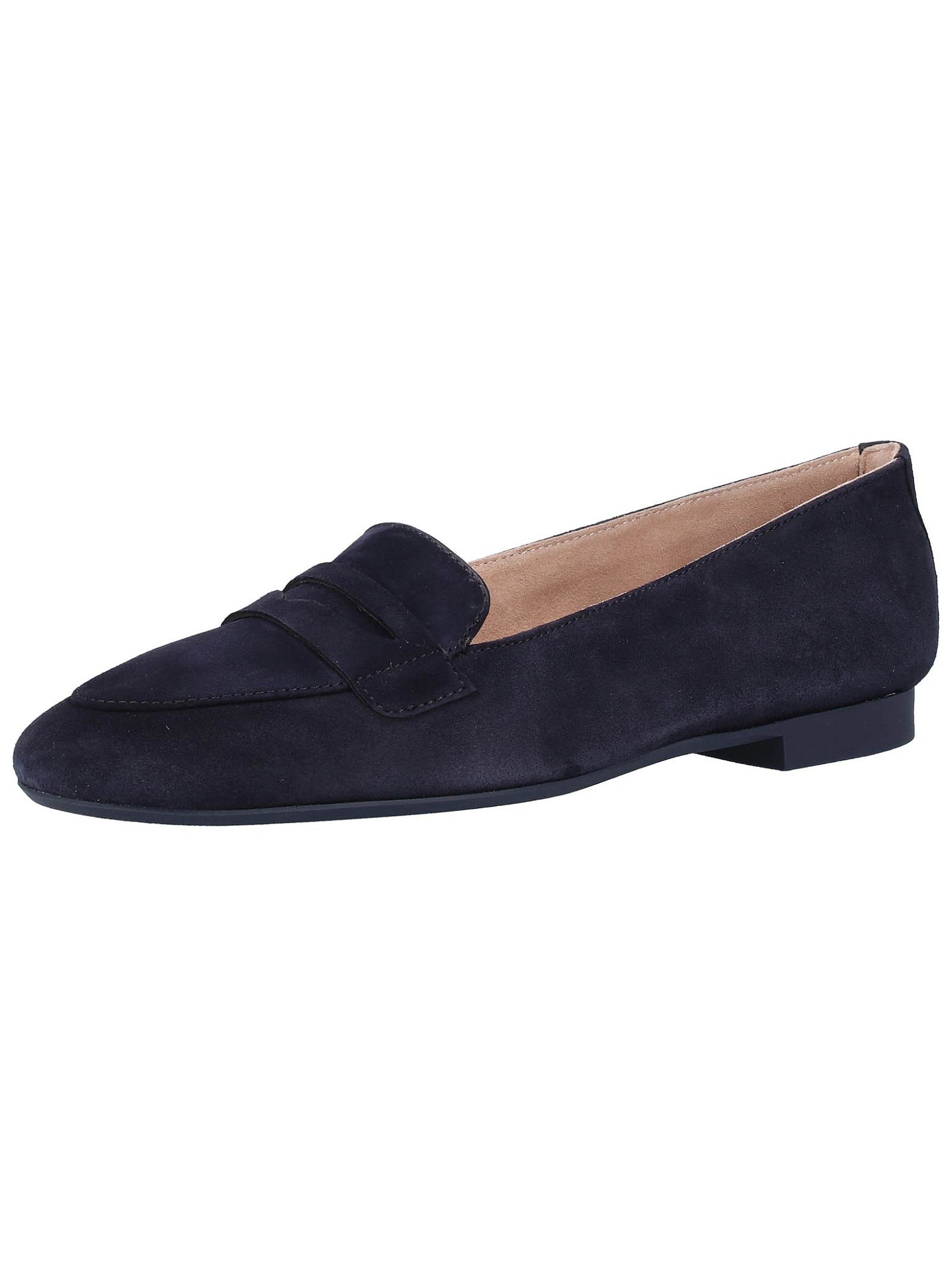 Slipper PAUL GREEN "Paul Green Slipper Leder", Damen, Gr. 37,5, blau, Leder, Schuhe Slipper