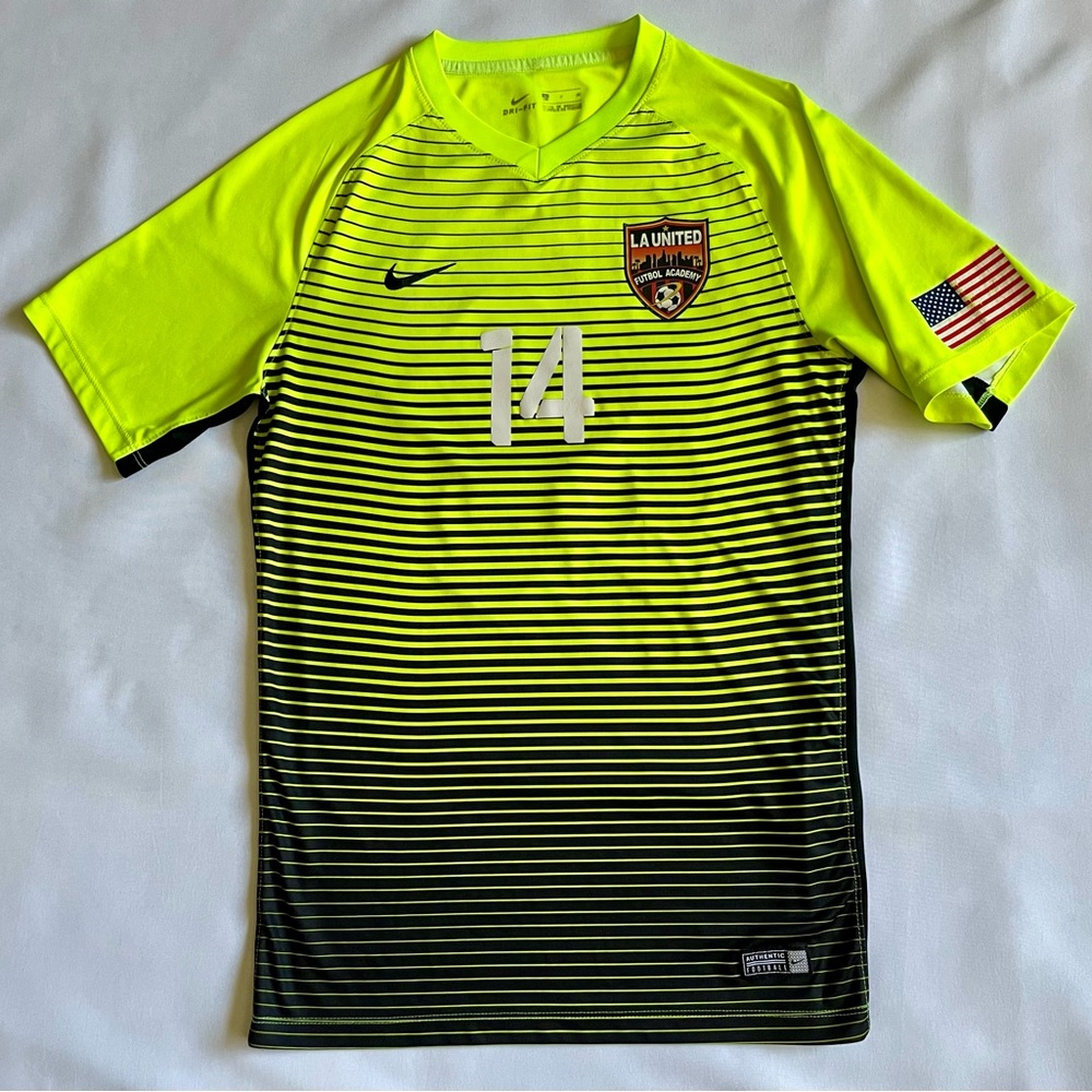 Nike Tops | La United Futbol Academy Woman’s Shirt Yellow Soccer Jersey Adidas Size Small | Color: Yellow | Size: S