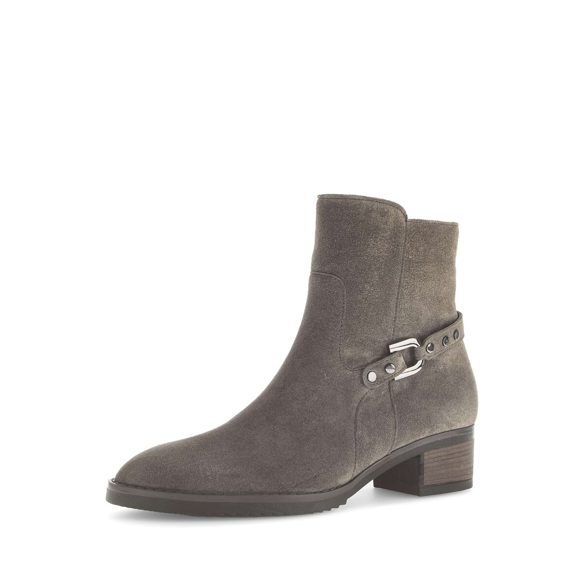 Stiefelette GABOR "Elegante Stiefelette Rauleder", Damen, Gr. 43, braun, Schuhe Stiefelette