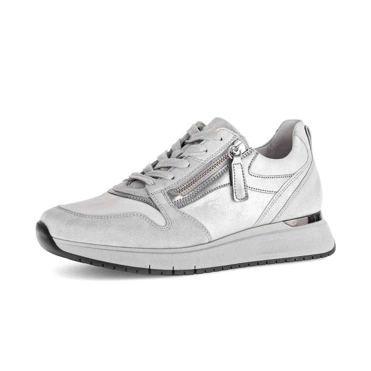 Sneaker GABOR "Sneaker low", Damen, Gr. 40,5, grau, Schuhe Sneaker