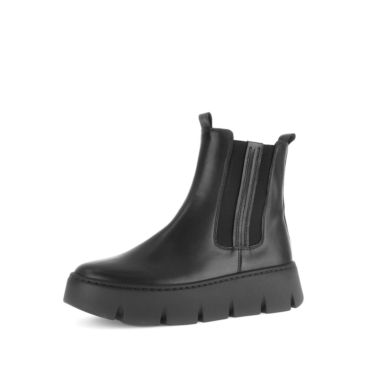 Chelseaboots GABOR "Chelsea Boot Glattleder", Damen, Gr. 43, schwarz, Schuhe Chelseaboots