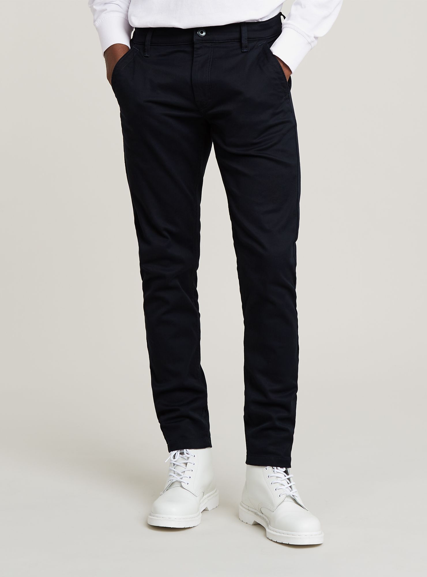 Chinohose G-STAR "Skinny Chino 3.0", Herren, Gr. 31, Länge 34, salute, Obermaterial: 50% Baumwolle, 47% Baumwolle, 3% Elasthan, Hosen Chinohose