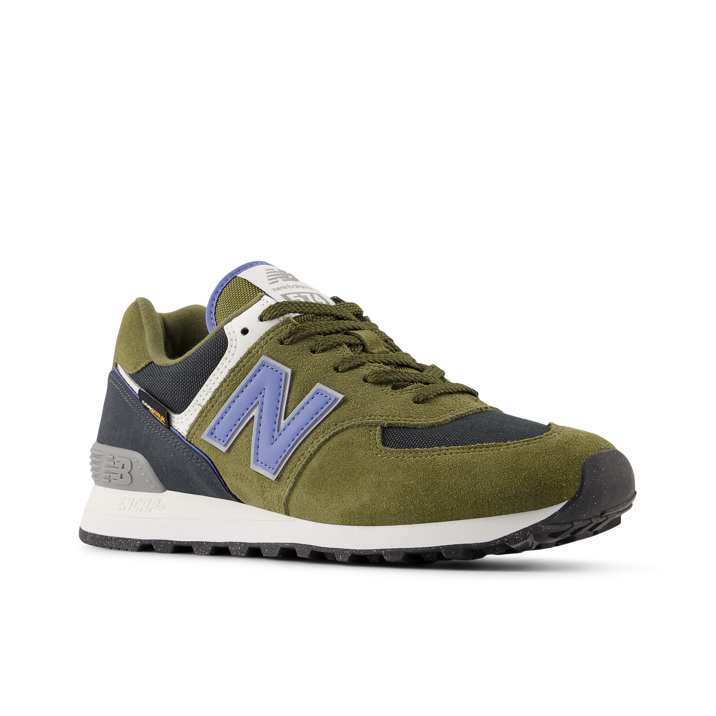 Sneaker NEW BALANCE "574", Damen, Gr. 44, lighter nb burgundy, Leder, Synthetik, Textil, Schuhe Sneaker