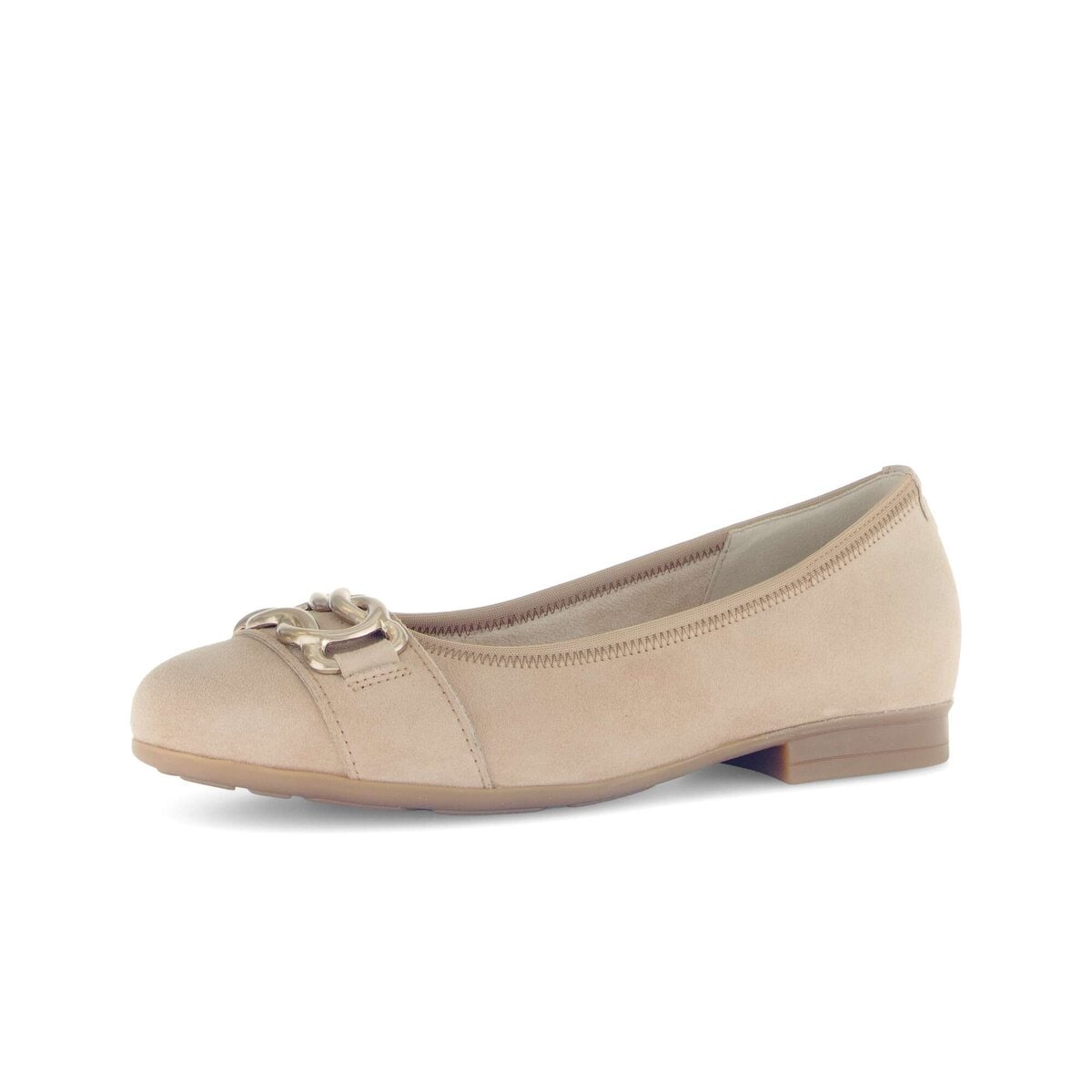Ballerina GABOR "Eleganter Ballerina Rauleder", Damen, Gr. 36, braun, Schuhe Ballerina