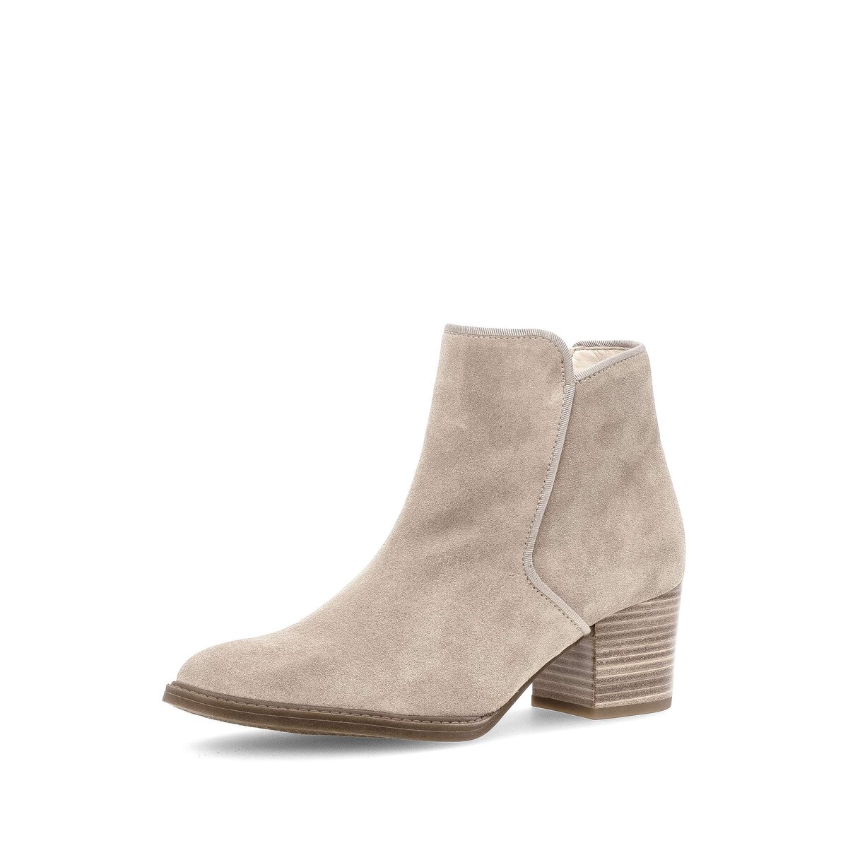 Stiefelette GABOR "Elegante Stiefelette Rauleder", Damen, Gr. 43, beige, Schuhe Stiefelette