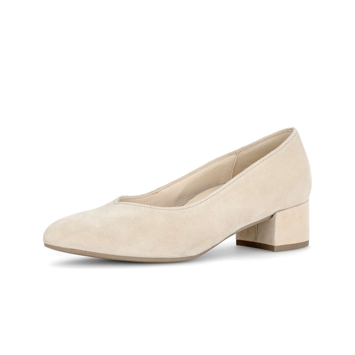 Pumps GABOR "Eleganter Pumps Rauleder", Damen, Gr. 37,5, beige, Schuhe Pumps