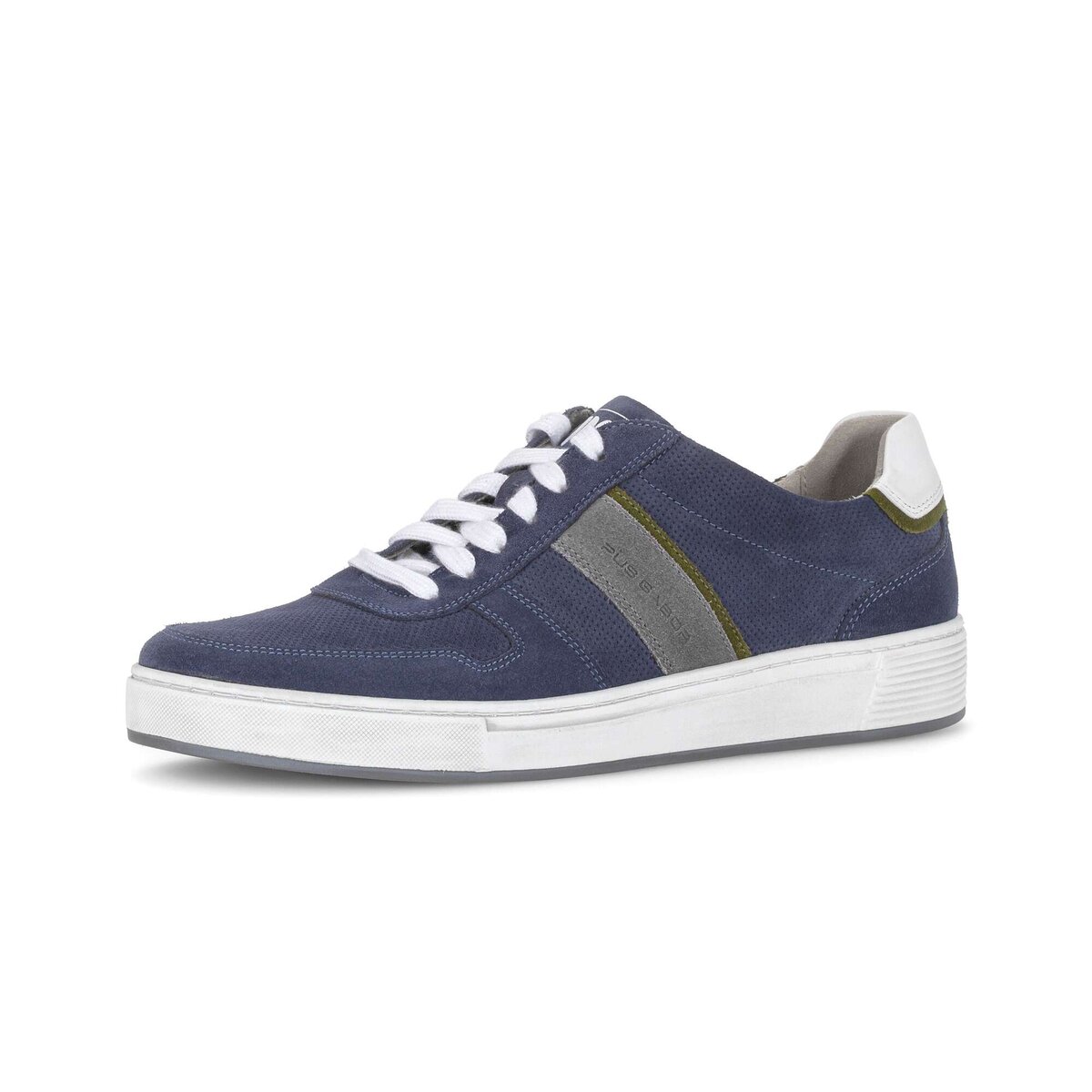 Sneaker GABOR "Gabor Sneaker low Rauleder", Herren, Gr. 42,5, blau, Schuhe Sneaker