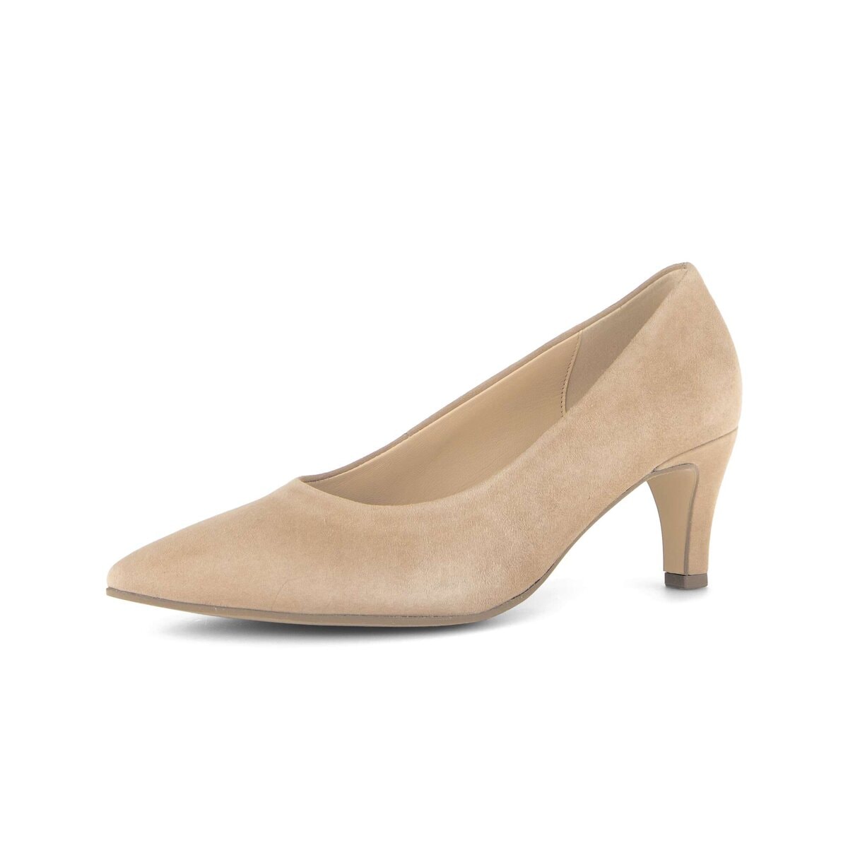 Pumps GABOR "Eleganter Pumps Rauleder", Damen, Gr. 37, beige, Schuhe Pumps