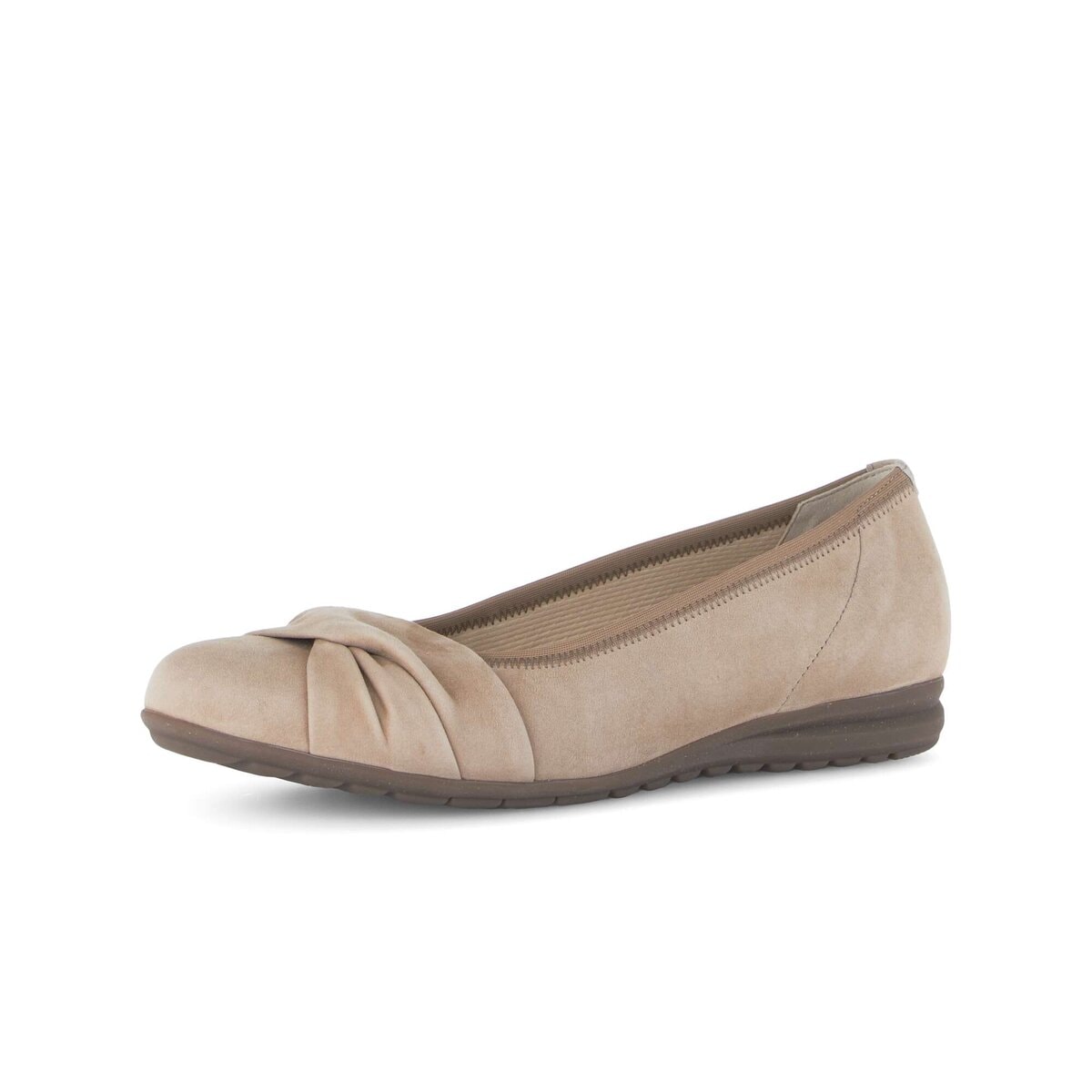 Ballerina GABOR "Sportliche Ballerina", Damen, Gr. 42,5, beige, Schuhe Ballerina