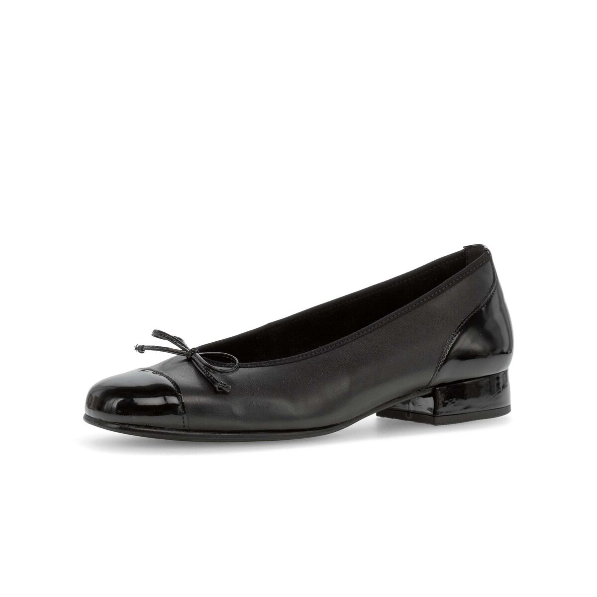 Ballerina GABOR "Eleganter Ballerina Materialmix Lederimitat", Damen, Gr. 35,5, schwarz, Schuhe Ballerina