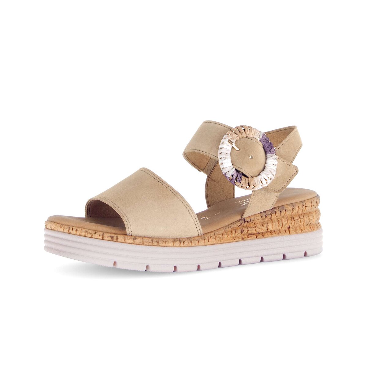 Riemchensandale GABOR "Riemchensandale", Damen, Gr. 35,5, beige, Schuhe Riemchensandale