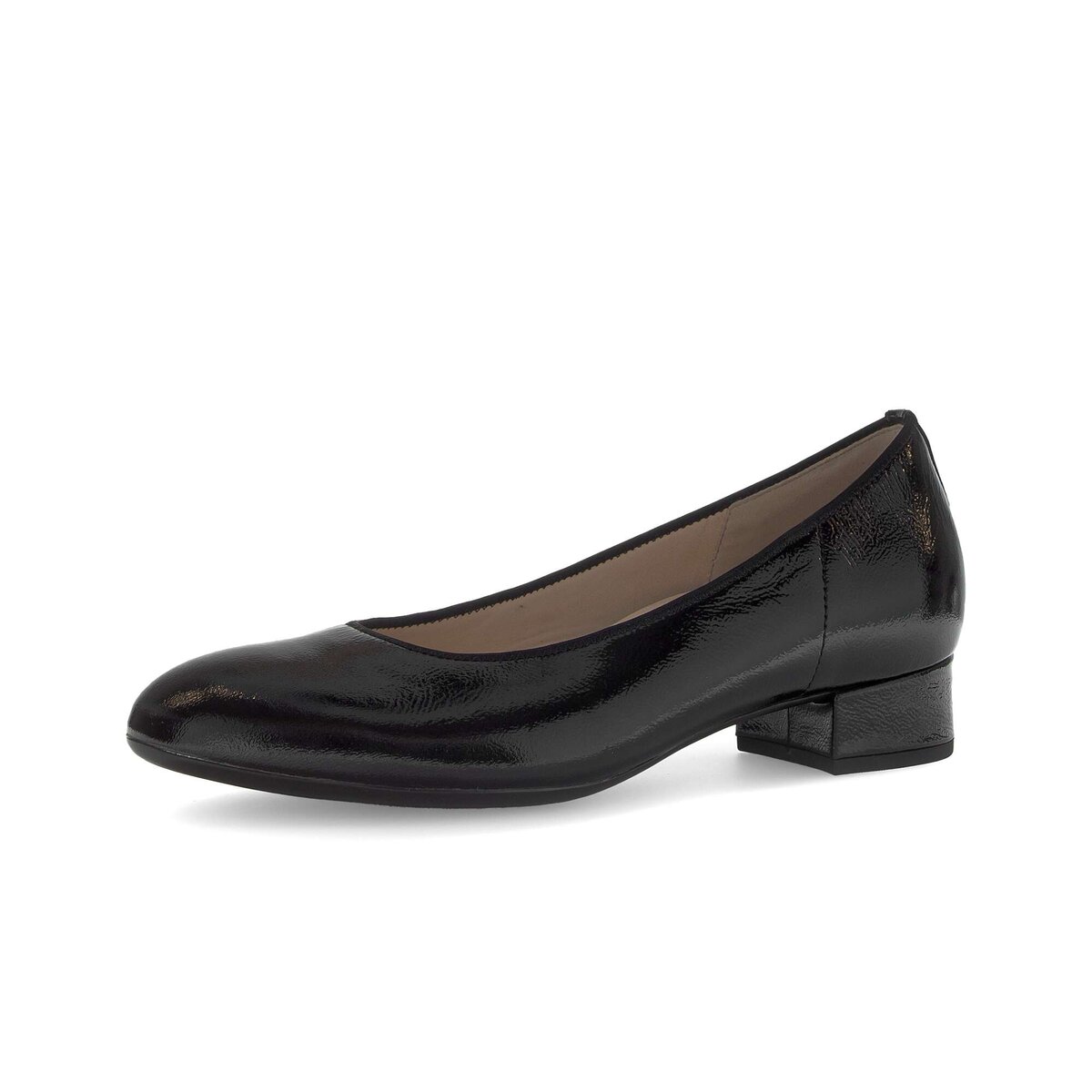 Pumps GABOR "Eleganter Pumps Lackleder", Damen, Gr. 38,5, schwarz, Schuhe Pumps