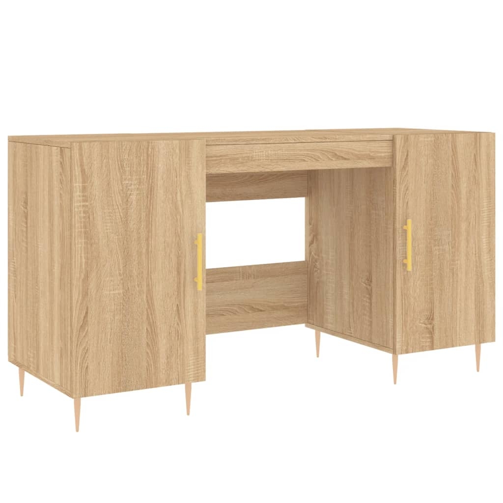 vidaXL Schreibtisch Sonoma-Eiche 140x50x75 cm Holzwerkstoff Image