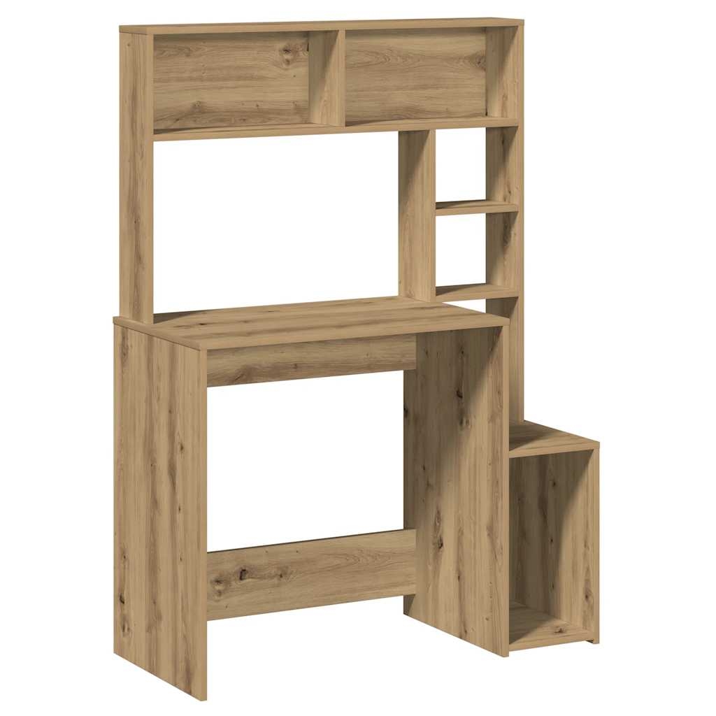 vidaXL Schreibtisch mit Regal Artisan-Eiche 100x45x140cm Holzwerkstoff Image