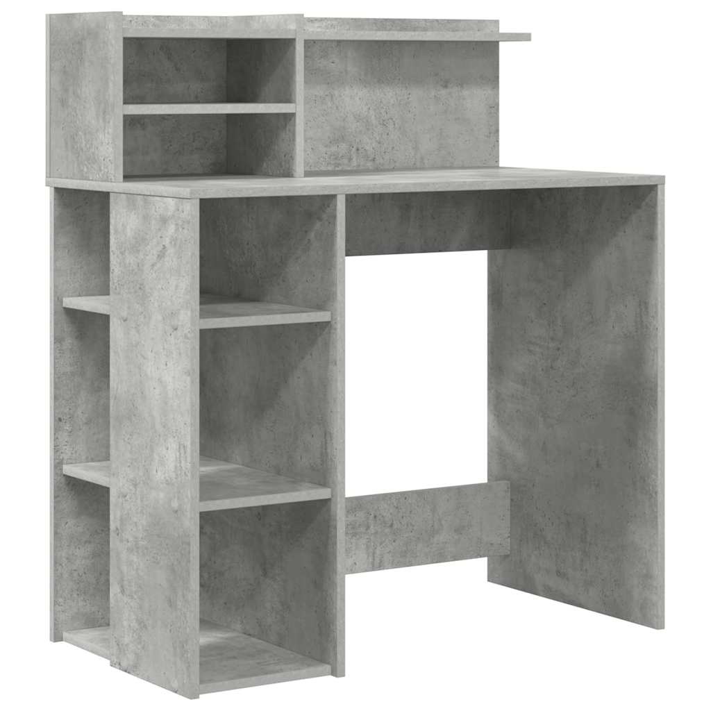 vidaXL Schreibtisch Beton Grau 90 x 48 x 101,5 cm Holzwerkstoff Image