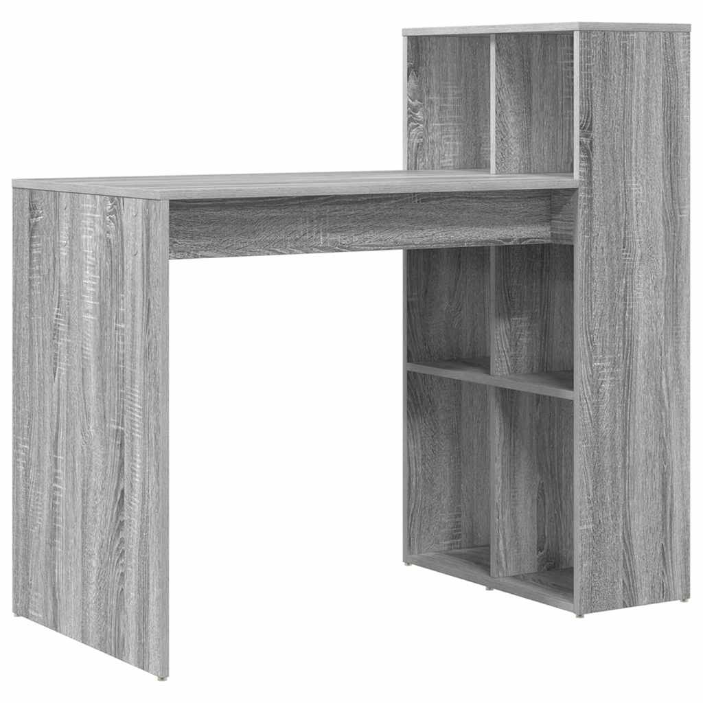 vidaXL Schreibtisch Graues Sonoma 108 x 55 x 103.5 cm Holzwerkstoff Image