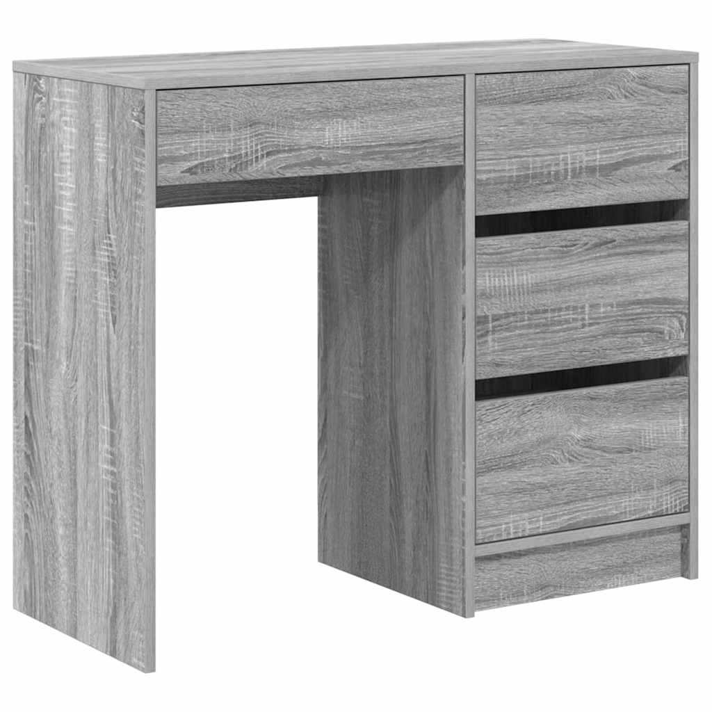 vidaXL Schreibtisch Graues Sonoma 90 x 37,5 x 75 cm Holzwerkstoff Image