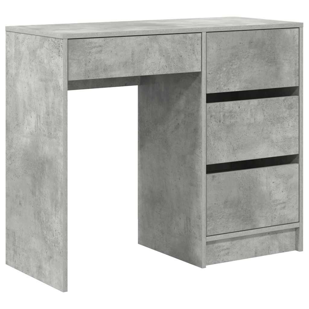 vidaXL Schreibtisch Beton Grau 90 x 37,5 x 75 cm Holzwerkstoff Image
