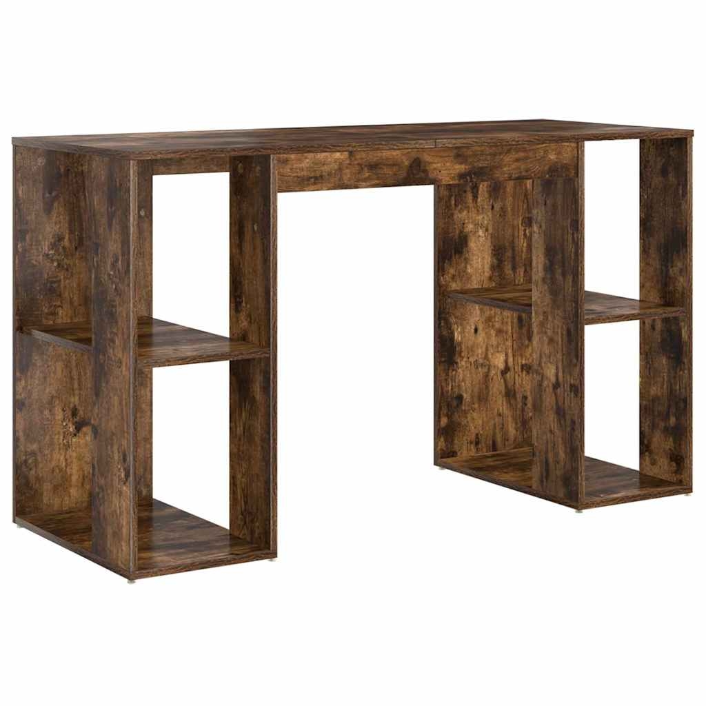 vidaXL Schreibtisch Geräucherte Eiche 130 x 50,5 x 75 cm Holzwerkstoff Image