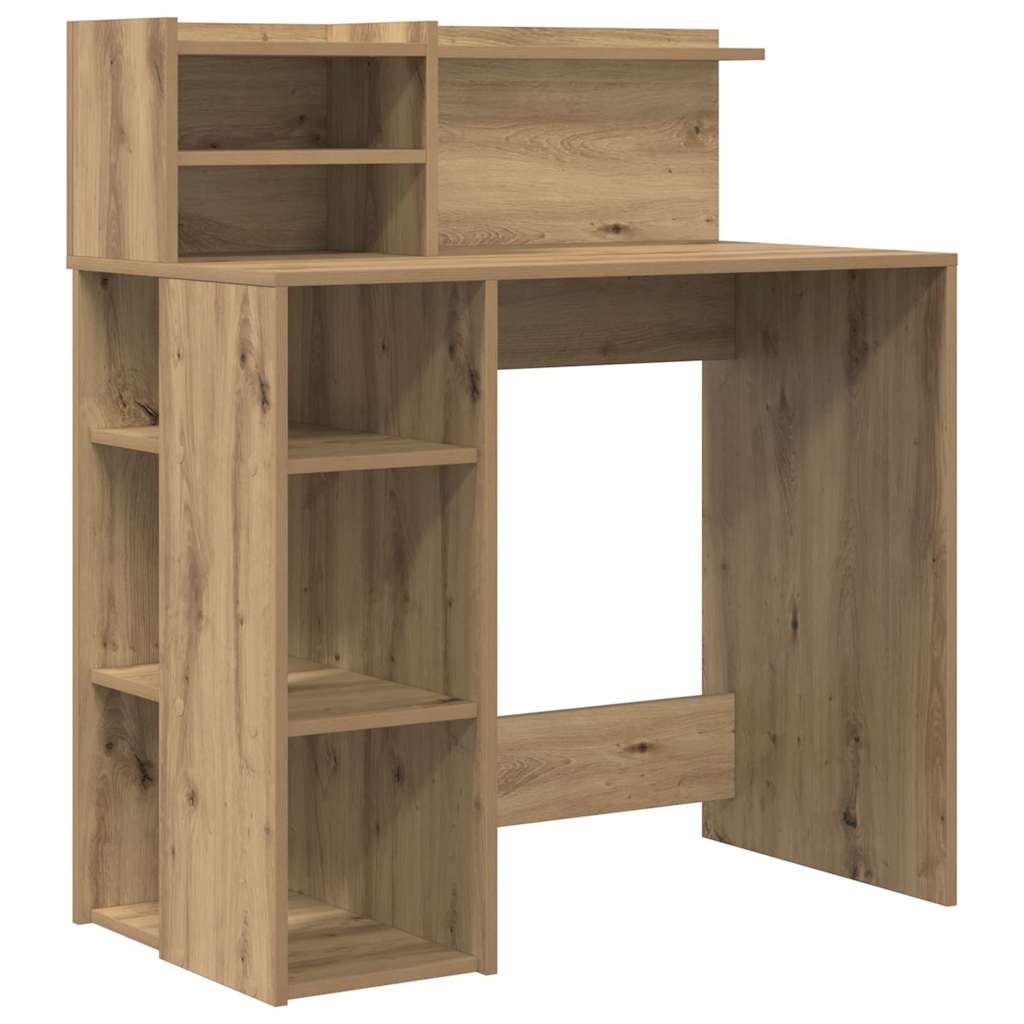 vidaXL Schreibtisch Artisan-Eiche 90 x 48 x 101,5 cm Holzwerkstoff Image