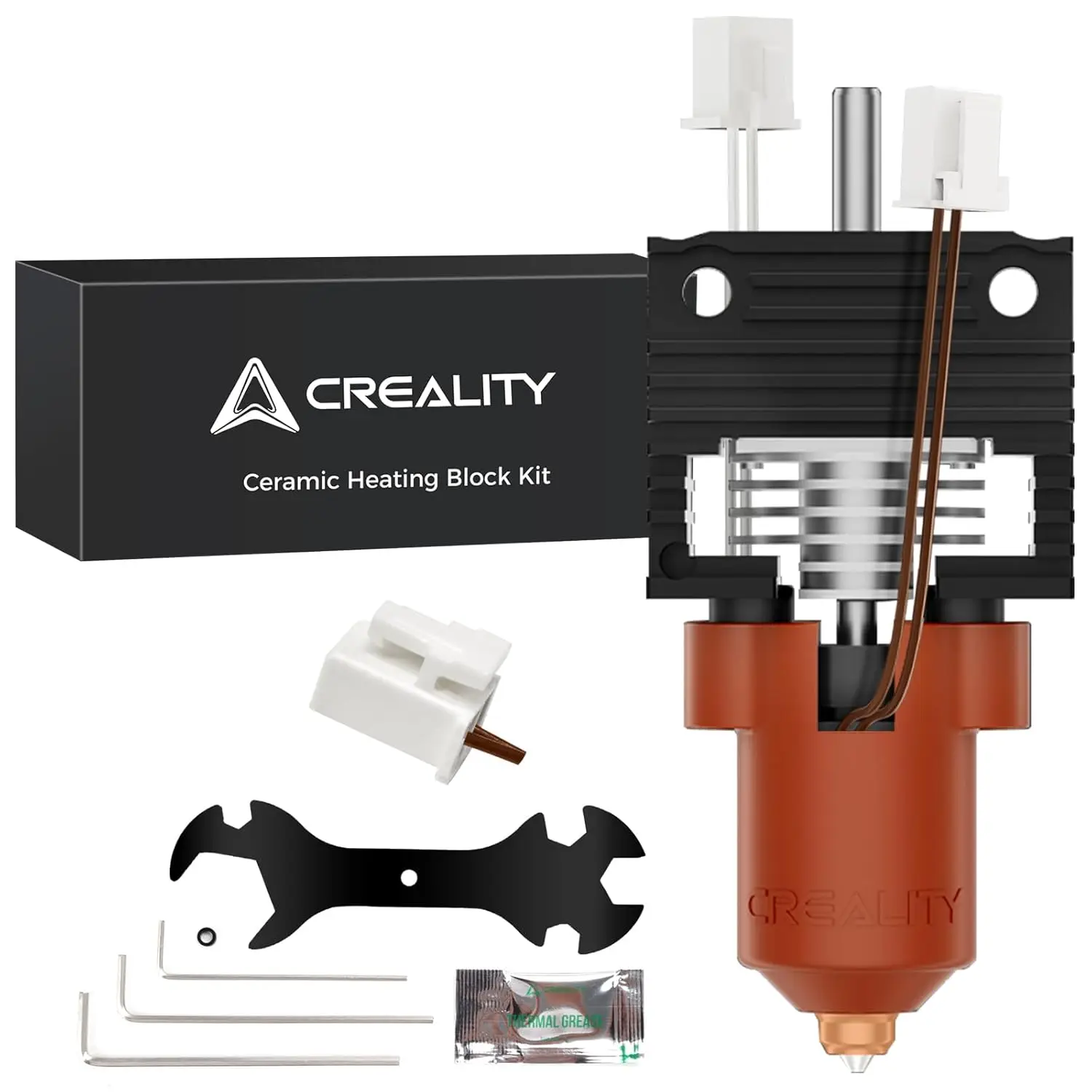 Creality 2025 K1 SE/K1C/K1/K1 Max Hotend-Upgrade Keramik-Heizblock-Kit mit Anschluss und Schnalle 600mm/s Hochgeschwindigkeit Image