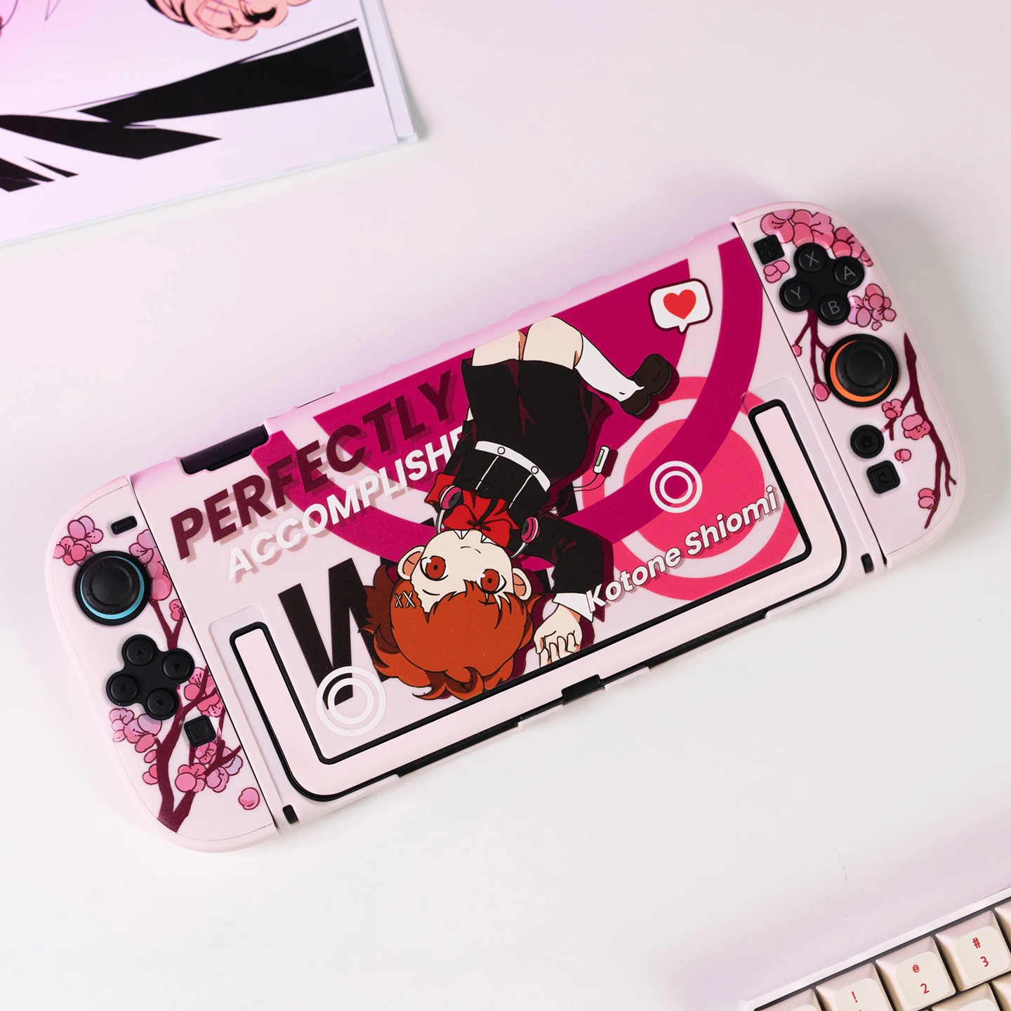 Anime Hamuko Switch Custodia protettiva Dock Shell per Nintendo Switch 2/OLED Controller Joy-Con Cover Lite Custodia morbida Ragazza regalo
