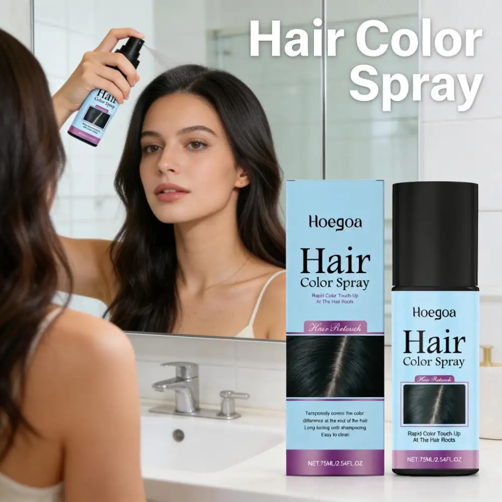 Spray temporaneo per il colore dei capelli Supplemento per il colore dei capelli a fissaggio rapido Previene l'asciugatura della copertura Prodotti per tinture per capelli bianchi Spray per il