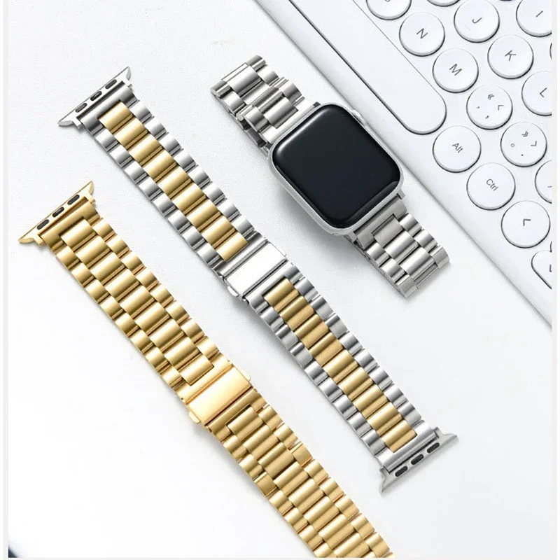 Für Apple Watch 49 mm 46 mm 42 mm 44 mm 45 mm Edelstahlarmband Business Correa für Iwatch 10 9 8 7 Ultra 2 38 mm 41 mm 40 mm Band Image