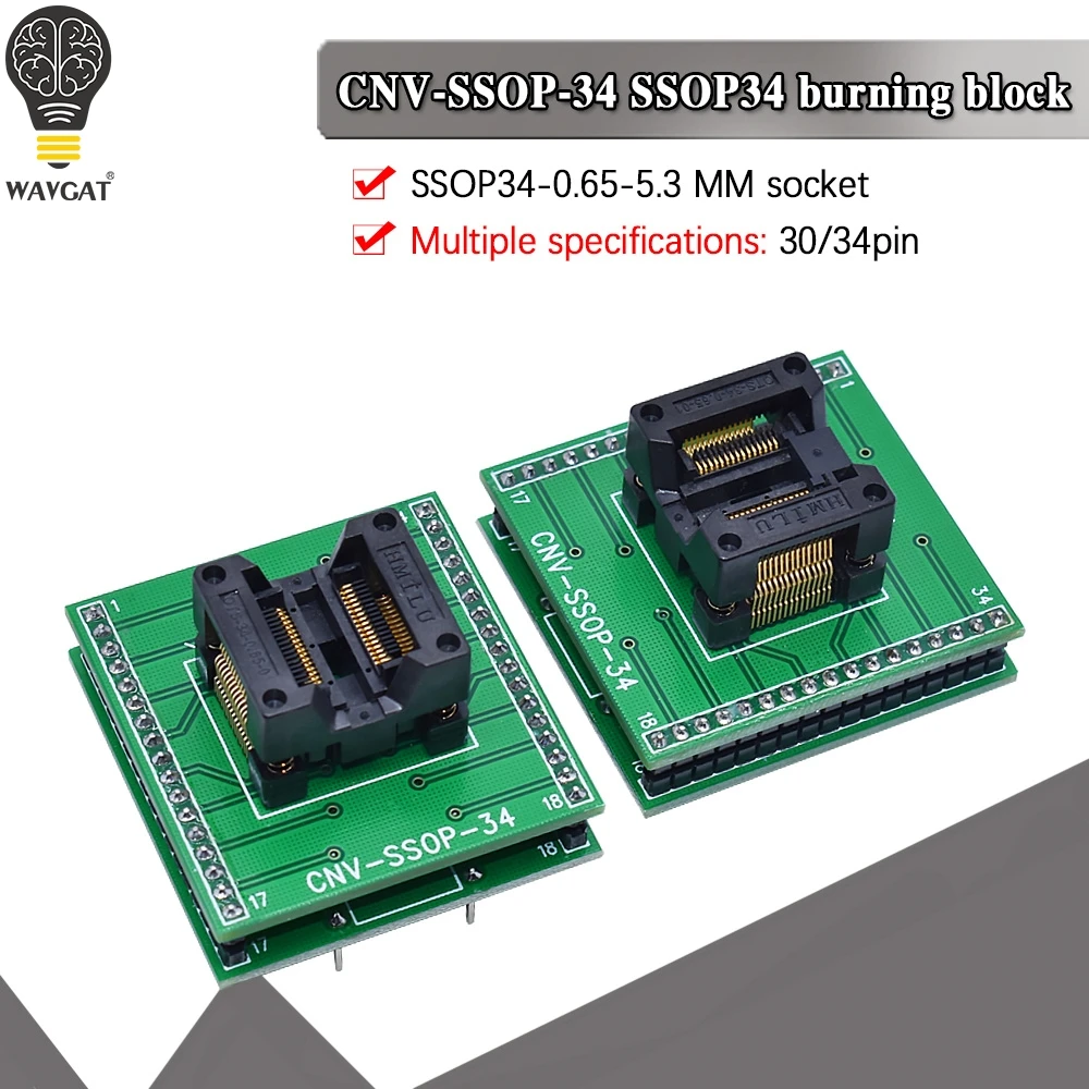 SSOP30 SSOP34 TURN DIP34 / TSSOP30 TSSOP34 IC-Sockel Programmierer-Adaptersockel Image