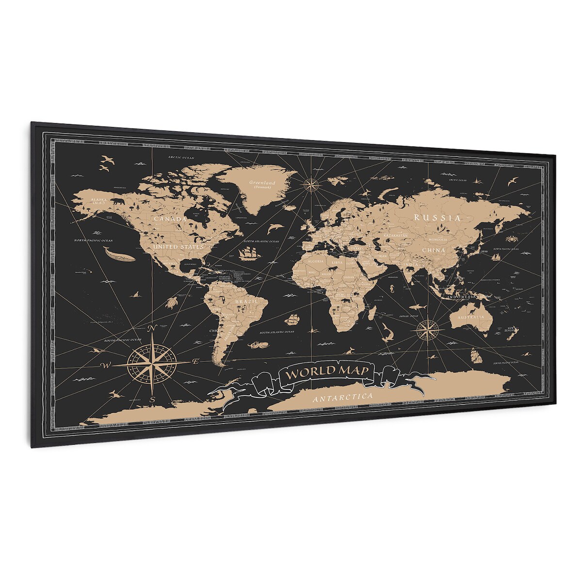 Klarstein Wonderwall Air Art Smart Infrarotheizung Nachtkarte 120x60cm 700W Abstrakt Image