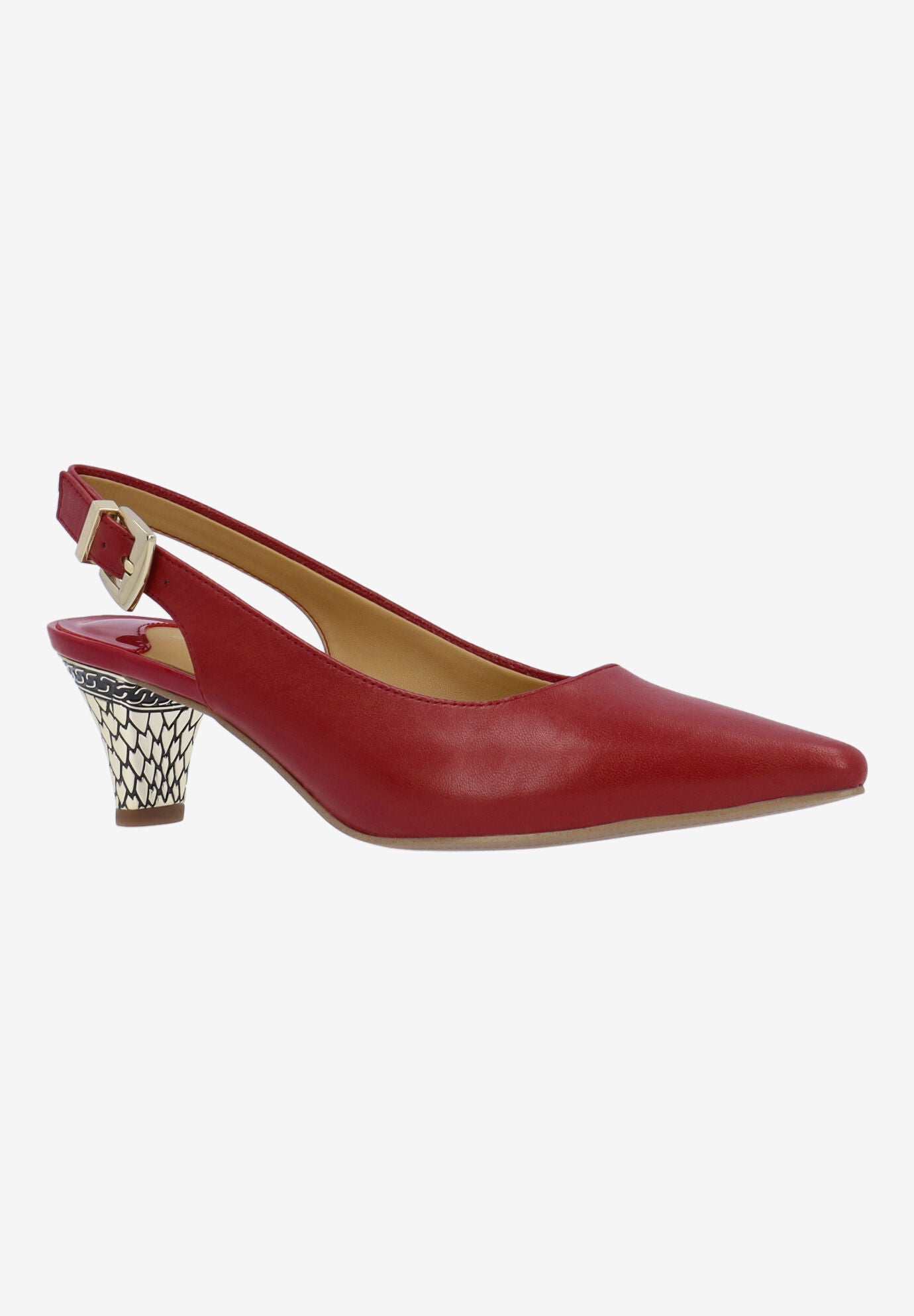 Wide Width Women's Mayetta Slingback Pump by J. Renee in Red (Size 9 1/2 W)