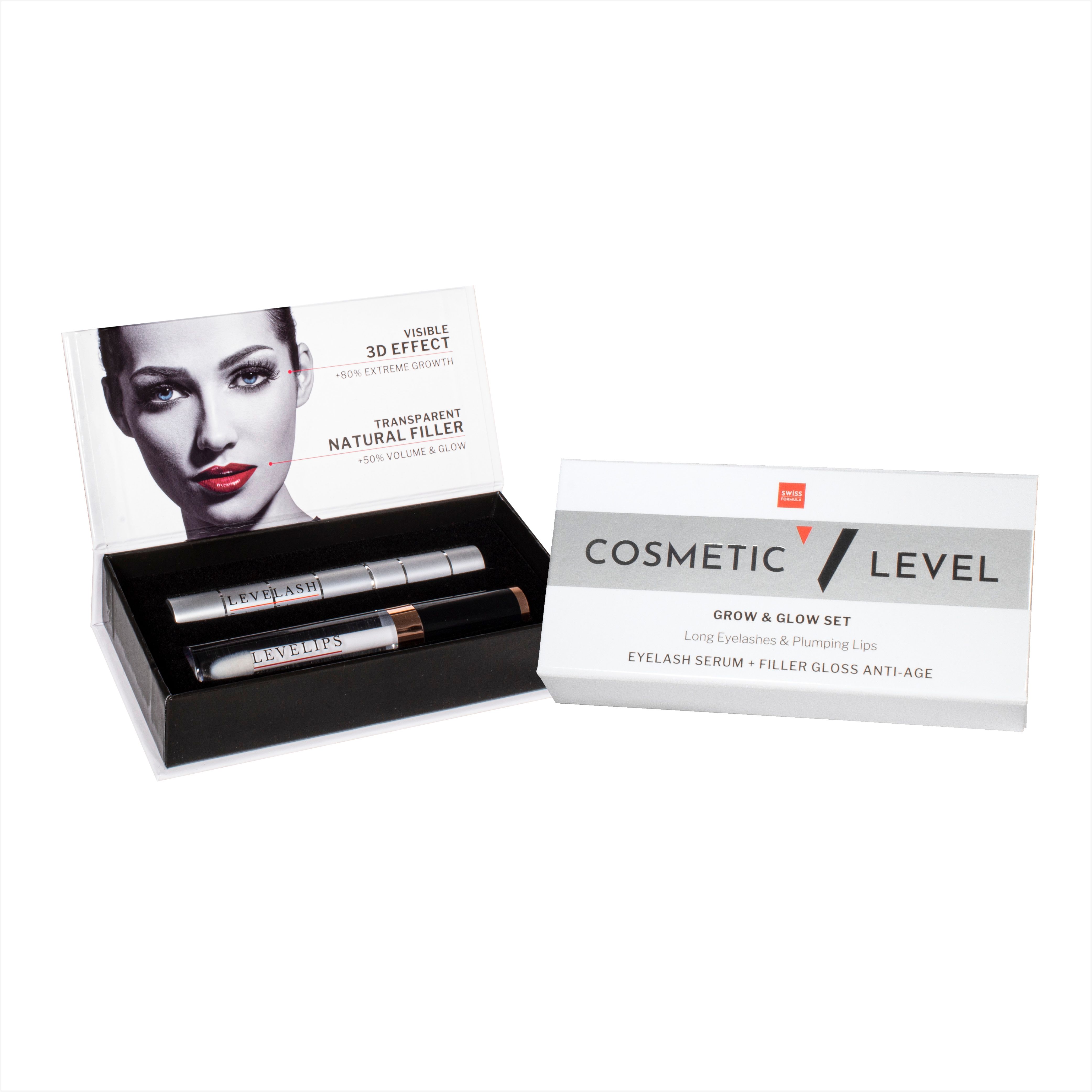 GROW & GLOW SET - Siero ciglia + Gloss Volumizzante Labbra 9 ml