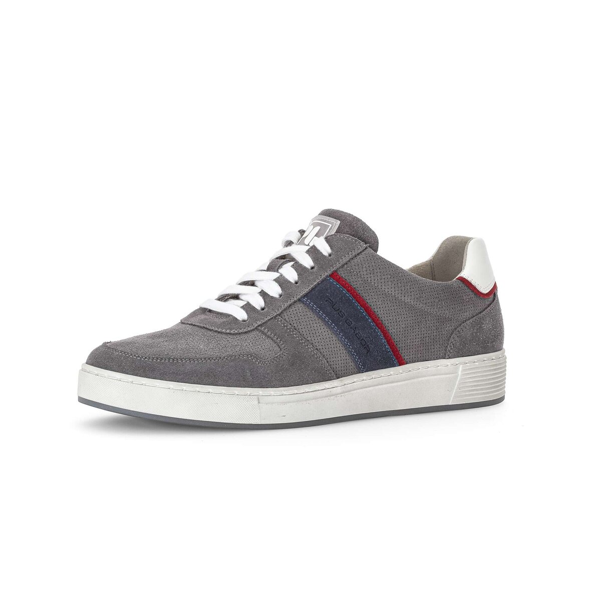 Sneaker GABOR "Gabor Sneaker low Rauleder", Herren, Gr. 44,5, grau, Schuhe Sneaker