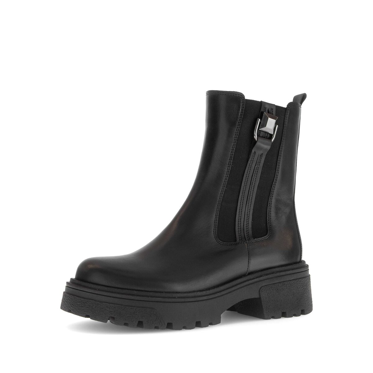 Chelseaboots GABOR "Chelsea Boot Glattleder", Damen, Gr. 35,5, schwarz, Schuhe Chelseaboots
