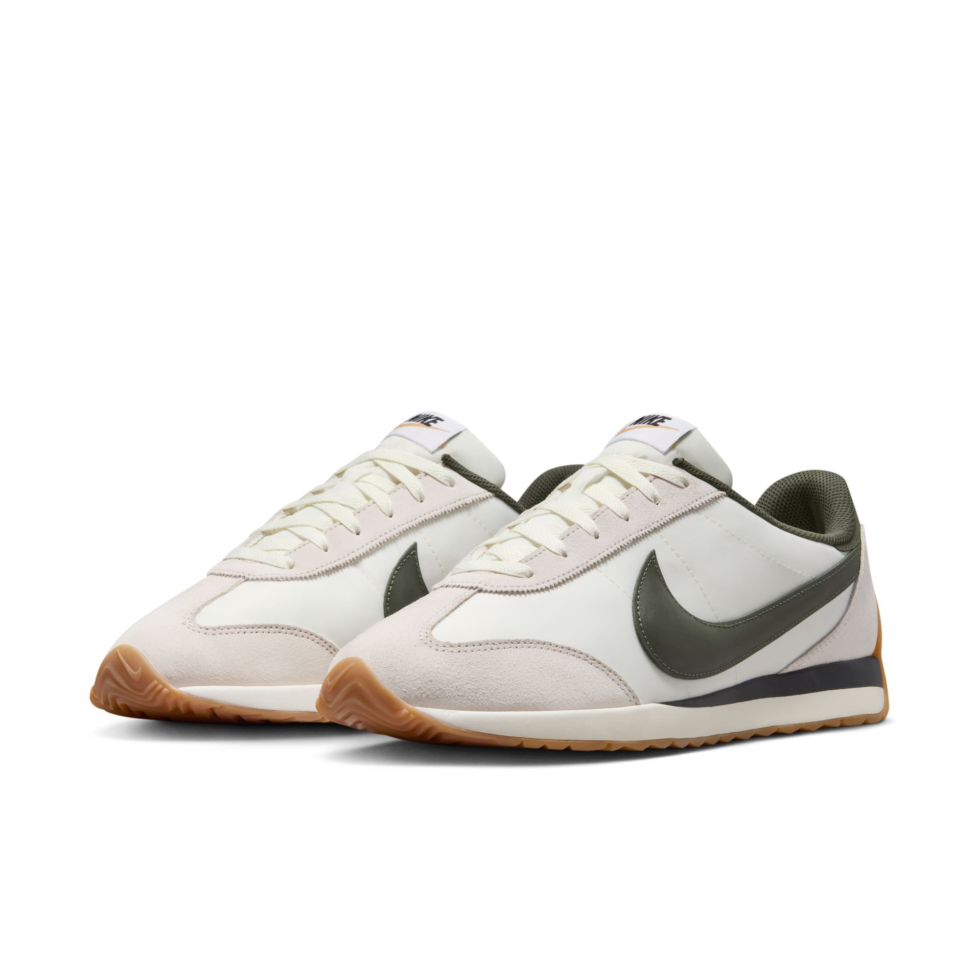 Sneaker NIKE SPORTSWEAR "NIKE PACIFIC", Damen, Gr. 42, light bone, cargo khaki, sail, schwarz, Leder, Textil, Schuhe Sneaker