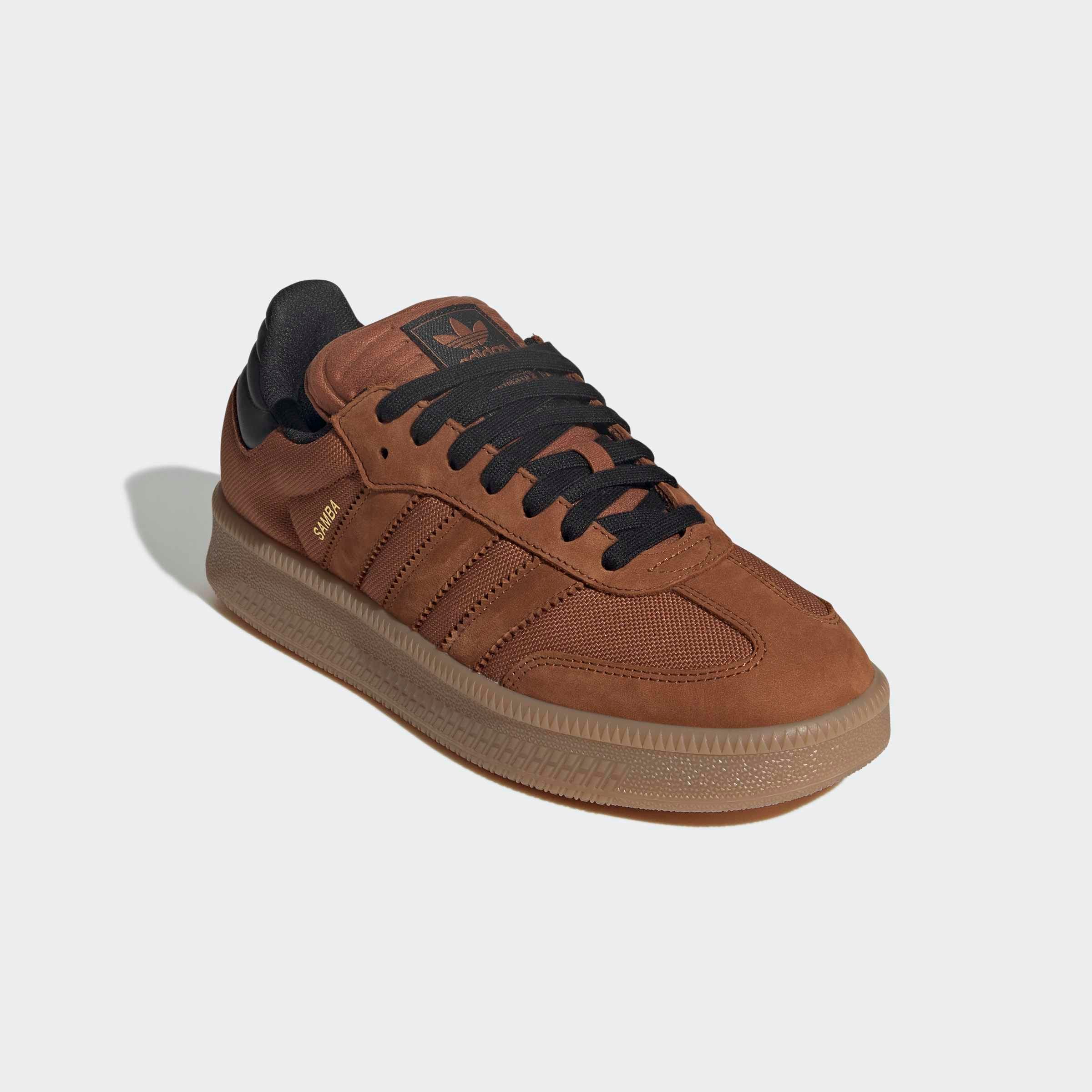 Sneaker ADIDAS ORIGINALS "SAMBA XLG", Damen, Gr. 45, dusky bronze, dusky bronze, gum4, Leder, Textil, Schuhe Sneaker
