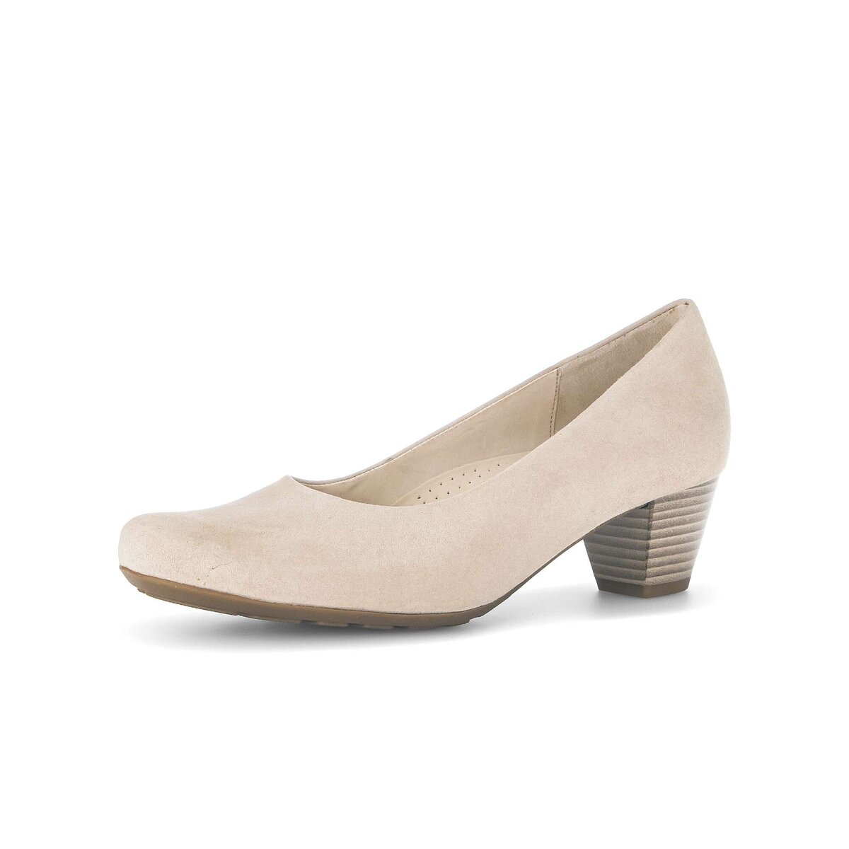 Pumps GABOR "Eleganter Pumps Rauleder", Damen, Gr. 37,5, beige, Schuhe Pumps