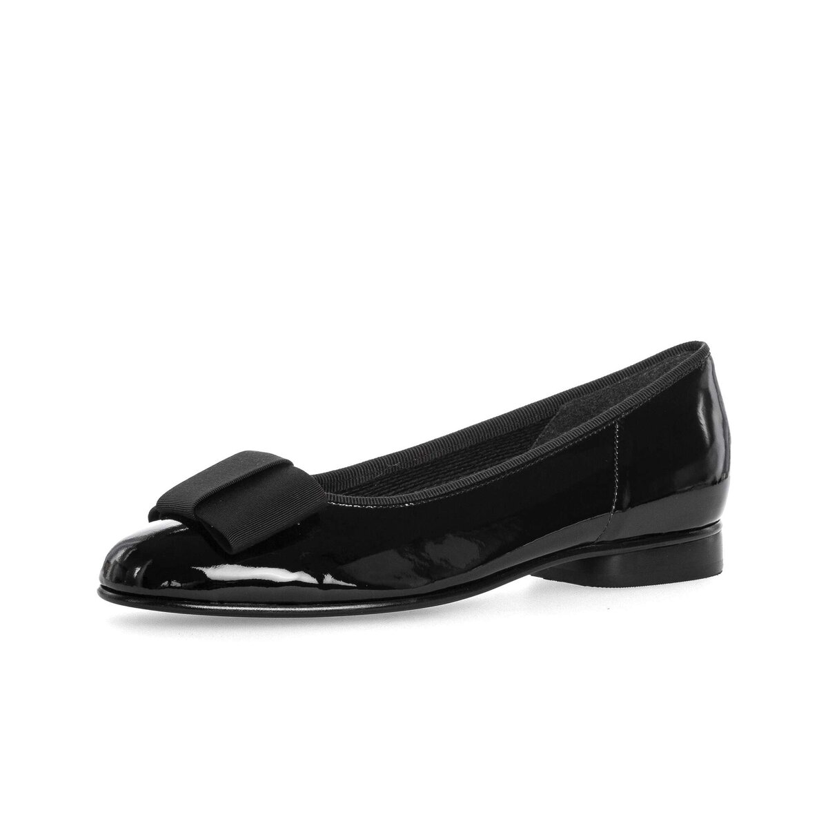 Ballerina GABOR "Eleganter Ballerina Lackleder", Damen, Gr. 35,5, schwarz, Schuhe Ballerina