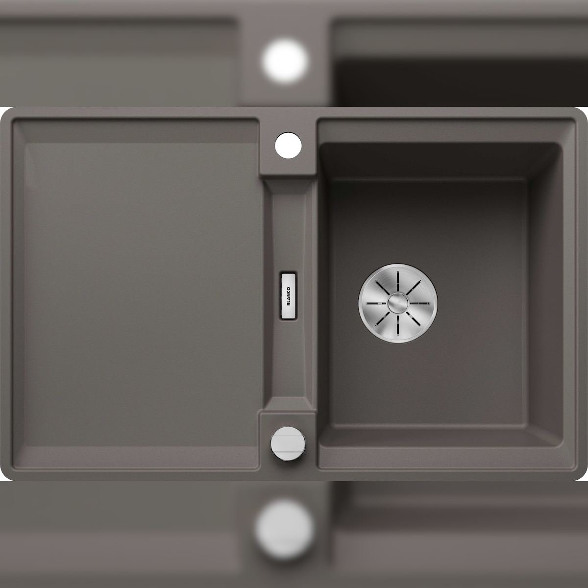 BLANCO GmbH + Co KG BLANCO ADIRA 45 S-F Einbauspüle SILGRANIT vulkangrau ab 45 cm Excenter Image