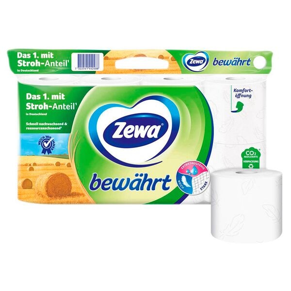 Zewa Toilettenpapier »bewährt« 3-lagig 8 Rollen Image