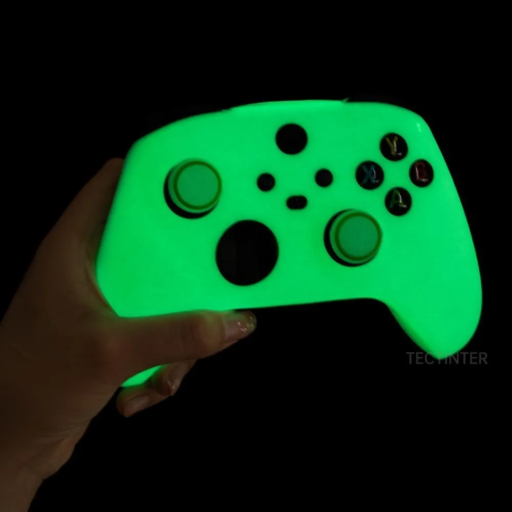 Luminous Green Glowing Protective Case For Xbox Series X/S Gamepad Silicone Cover Shell for Xbox Series S Joystick Accessories