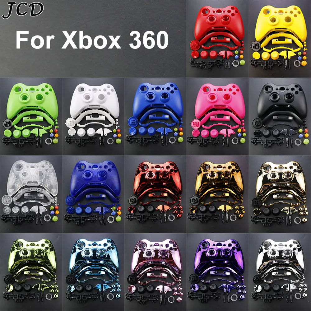 JCD Für XBOX 360 Wireless Controller Volle Fall Gamepad Gehäuse Shell Cover mit Tasten Kits Analog Stick Stoßstange Zubehör